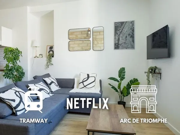 Appartement meublé 69 m² 2 chambres - Parking privé - Tram à 2 min