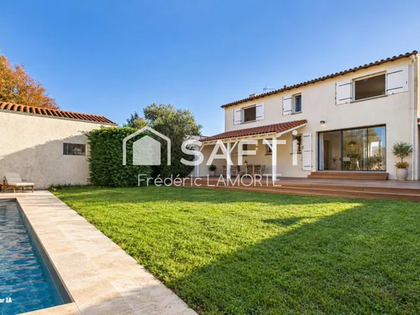 Maison 150m² piscine, grand garage - 2km océan