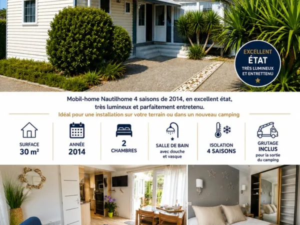 Mobil-home Nautilhome 4 saisons 30 m² 2 chambres ? 29 000