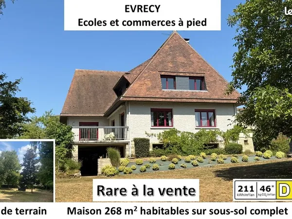 RARE SUR LE MARCHE - Grande maison (268 m2 habitables) sur sous-sol complet édifiée sur un grand ter