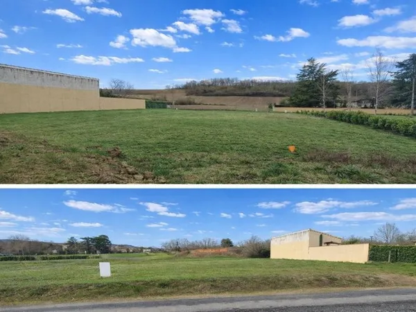Terrain plat viabilisé avec vue dégagée