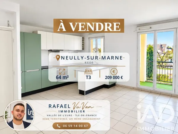Appartement 3 pièces 64 m²