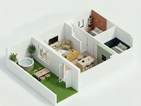 T3 Meublé avec Terrasse - Secteur Trivalle - Location 6 mois