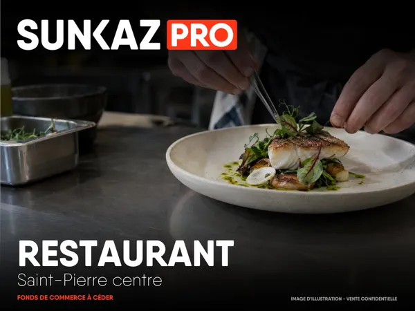 A VENDRE : Restaurant - à Saint-Pierre (350 K€ CA - Fermé WE