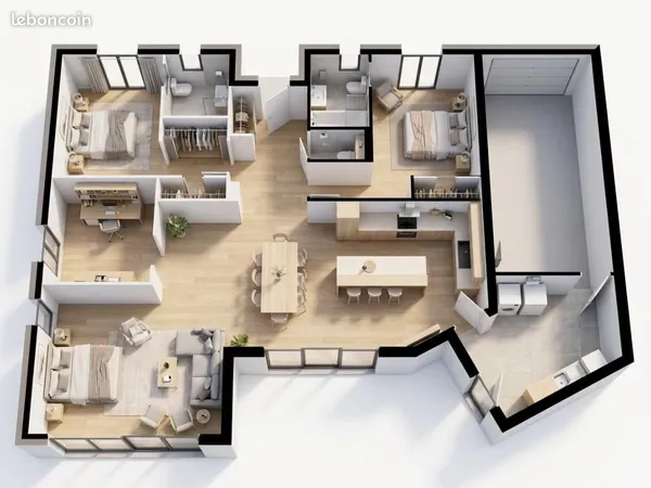 Maison 3 pièces 100 m²