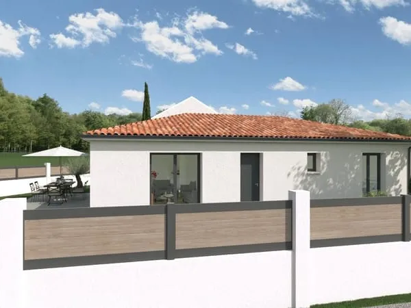 Tout à pied depuis cette maison neuve de PP avec 3 chambres et garage
