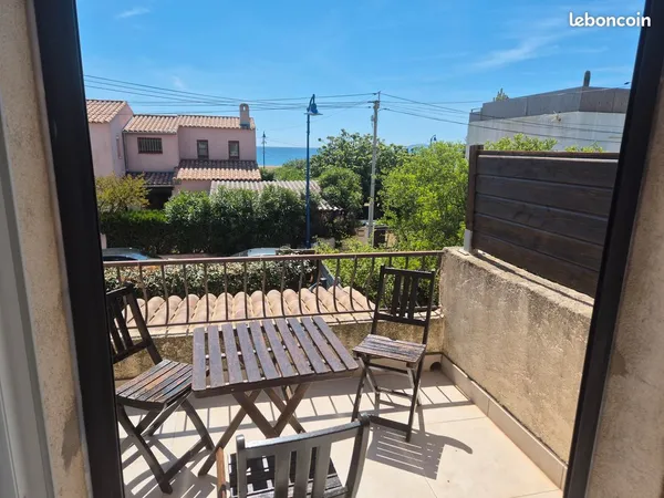 L'AYGUADE | Maison meublée à 50 m de la plage - 2 chambres + bureau - Vue mer - Terrasses