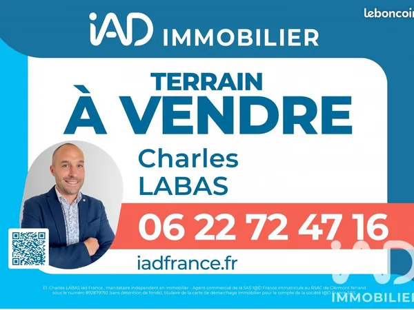 Terrain 580 m² Enval
