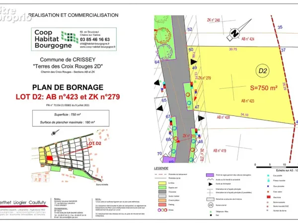 Terrain 750 m²