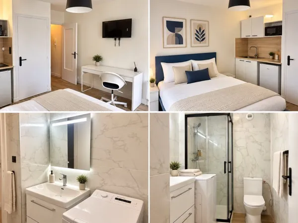 Studio 20 m² refait à neuf - Balcon vue Bastille - Île Verte / CHU Grenoble