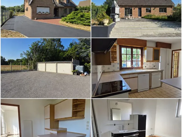 Appartement 64 m2 dans maison avec jardin, terrasse et 2 garages