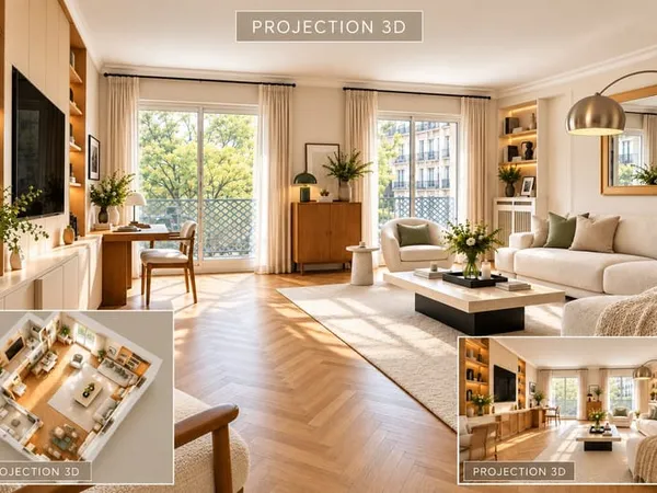Appartement de 103m2, balcons, parking, situé à 200m du métr