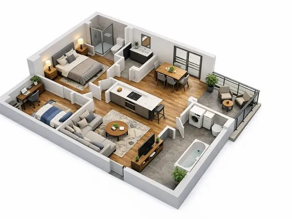 TOURNEFEUILLE 31170 Appartement T2 lumineux avec parking