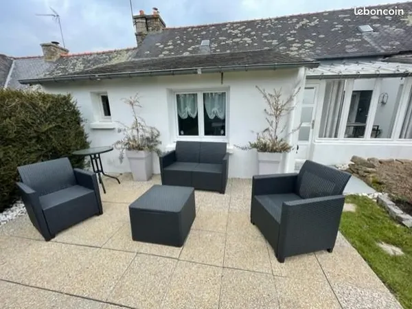 Vente | Maison en pierre | 2p | 1ch | 70 m² | Plouray | Jardin