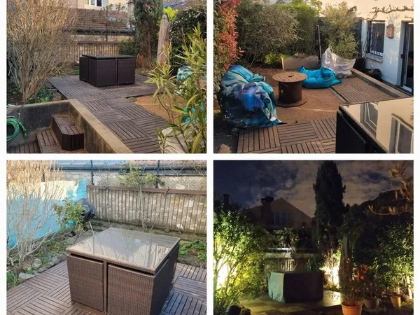 2 pièces meublé 53,65 m² + terrasse arborée de 52 m² à 2 min du RER D