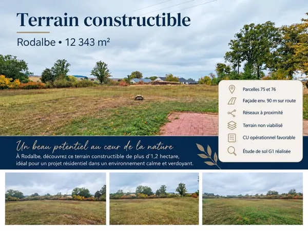 Terrain constructible à Rodalbe