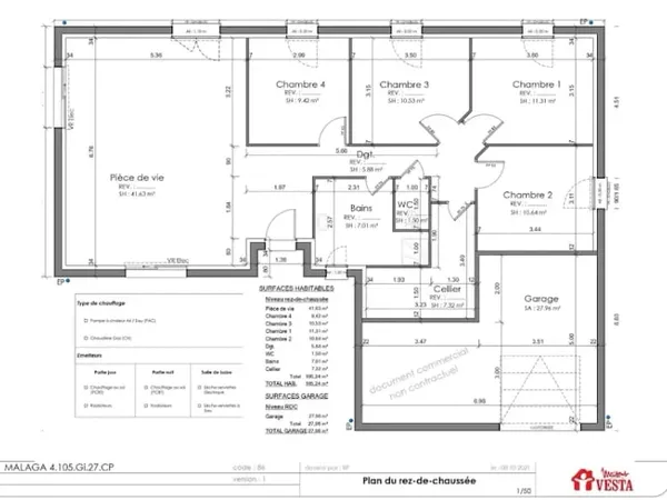 Maison neuve 5 pièces 105 m²
