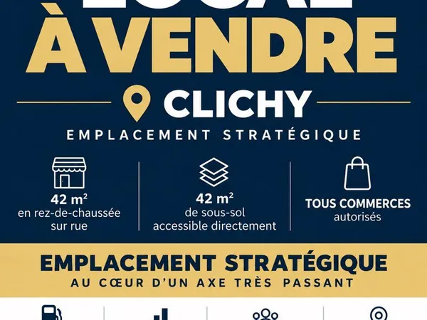 Local commercial à vendre emplacement 1