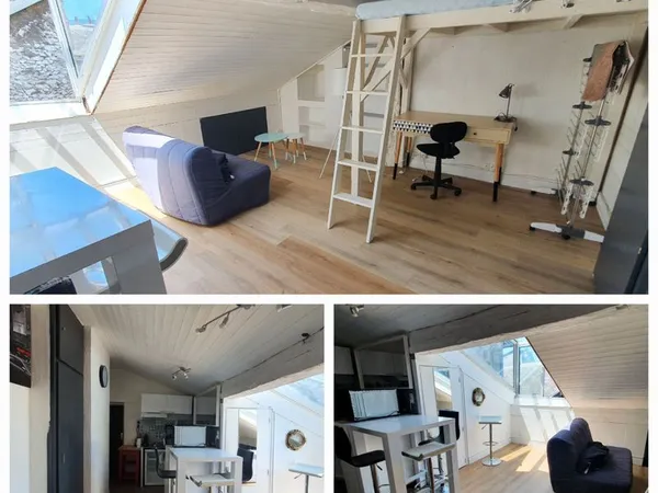 Grand studio 30m2 au sol avec balcon place saint léger
