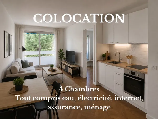 A LOUER 4 CHAMBRES EN COLIVING PREMIUM -- MARSEILLE 9ÈME | T