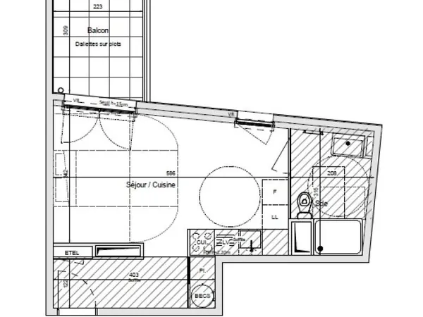 Appartement 1 pièce 30 m²