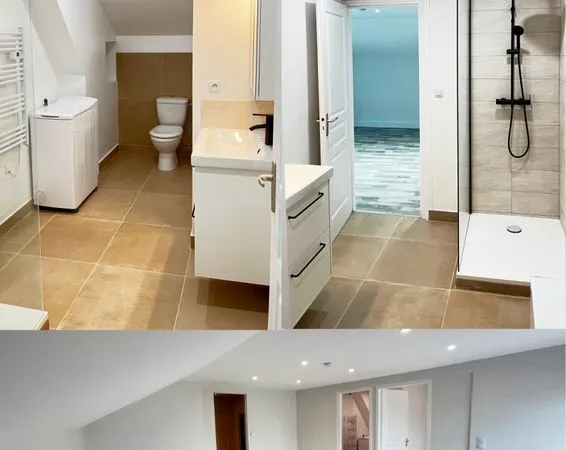Appartement rénové 3 pièces 65m2 zone pavillonnaire