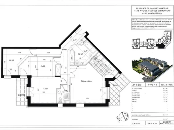Appartement 4 pièces 85 m²