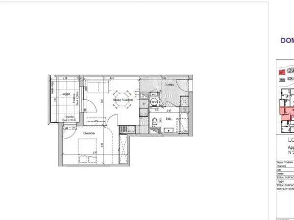 Appartement 2 pièces 45 m²