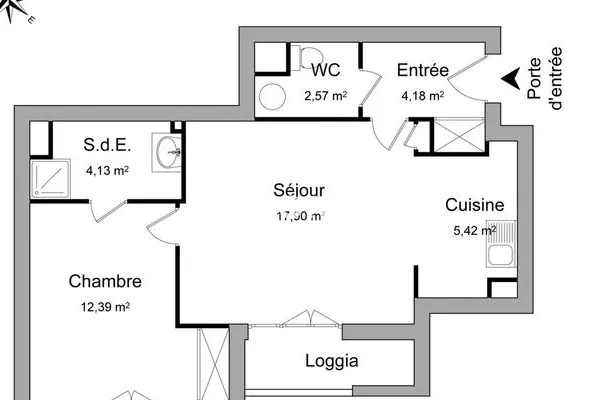 Appartement 2 pièces 47 m²