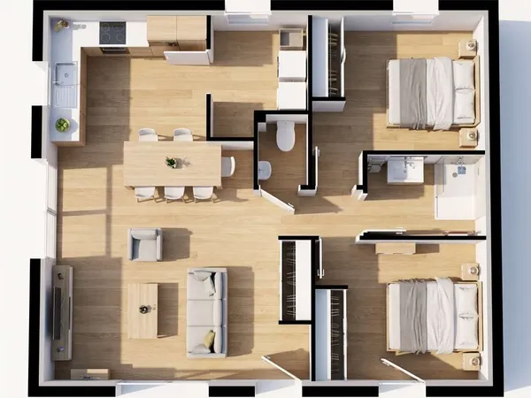Maison 3 pièces 59 m²