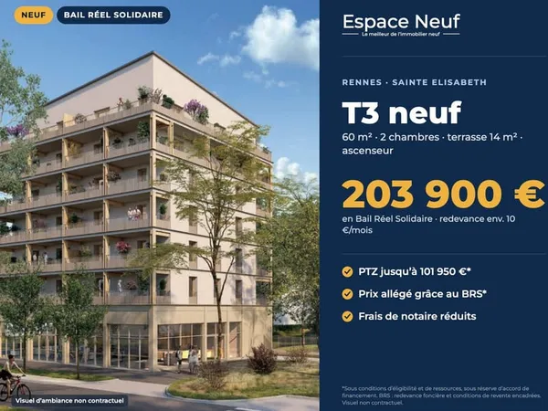 RENNES Saint Elisabeth - T3 BRS avec balcon