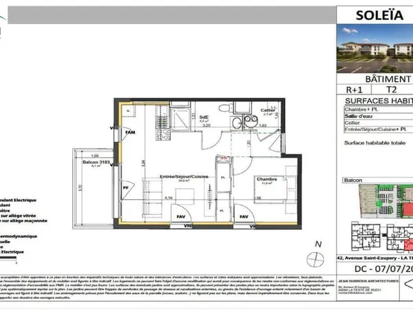 T2 neuf en VEFA avec balcon, cellier et parking