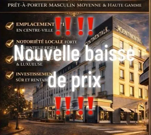 Baisse de prix Magasin emblématique du centre ville de VITTEL, 125m2