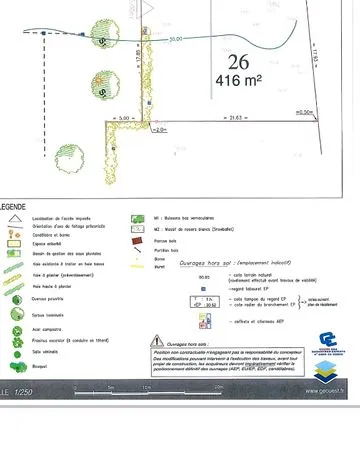 Terrain plat constructible et viabilisé