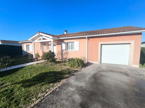 Maison 125m², grand terrain 1000m² + garage