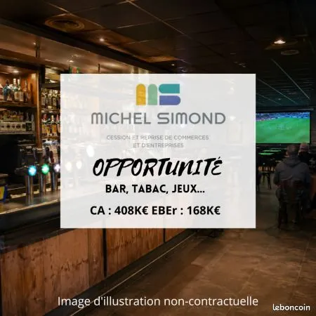 Fonds de commerce bar, tabac, FDJ 65 m²