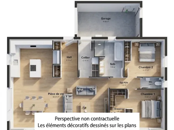 Maison neuve 3 pièces 103 m²