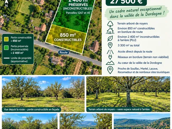 Terrain Meyronne - vallée de la Dordogne