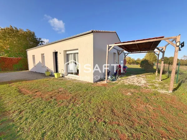 Pavillon de plain pied, 3 vastes chambres, jardin clos sans vis à vis