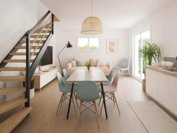 Duplex familial comme une maison