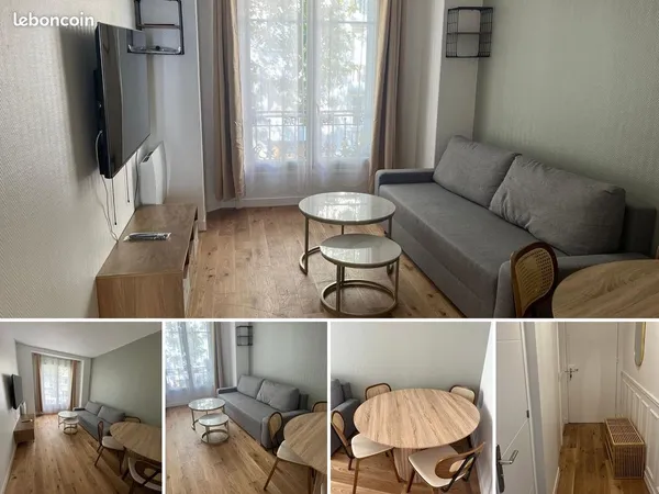 Paris 20e - T2 40m² entièrement rénové standing, parquet chêne, cave, ascenseur