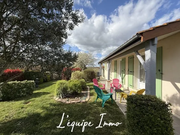 Maison T4 de plain pied avec garage et jardin
