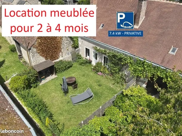 Location meublée pour 2 à 4 mois - Maisonnette de charme avec jardin