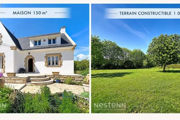 MELLAC - MAISON FAMILIALE AVEC TERRAIN CONSTRUCTIBLE ET BEAU POTENTIEL