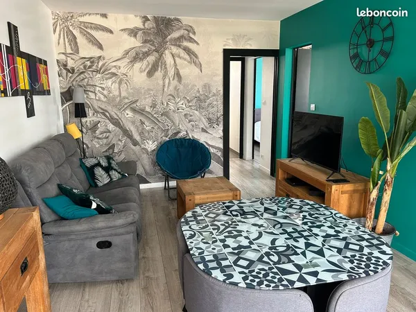 🏡 T3 MEUBLÉ 55 m² - 2 ÉTUDIANTS MAX - BINÔME OU CHAMBRE INDIVIDUELLE - COUR PRIVATIVE - CLIMATISATIO