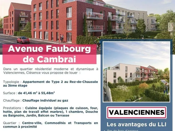 Appartement 2 pièces 42 m²
