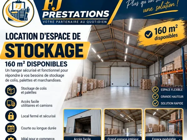 Location espace de stockage 160 m² - Saint-Victoret