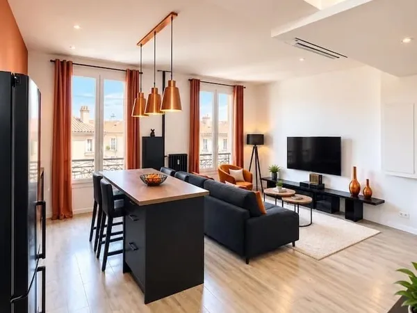 NICE JEAN MEDECIN 2 PIECES DERNIER ETAGE RENOVE BALCON