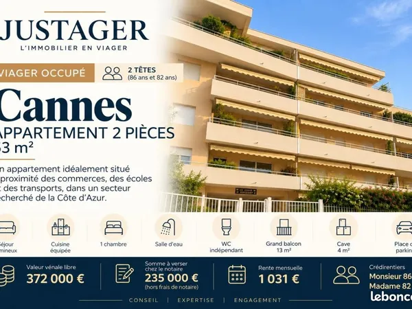Appartement 2 pièces 53 m²