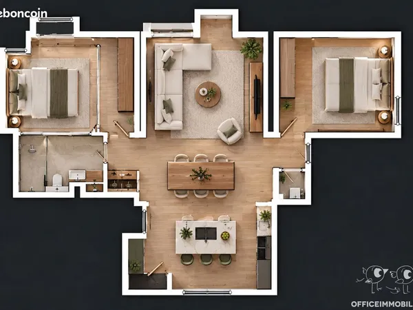 Appartement 4 pièces 82 m²